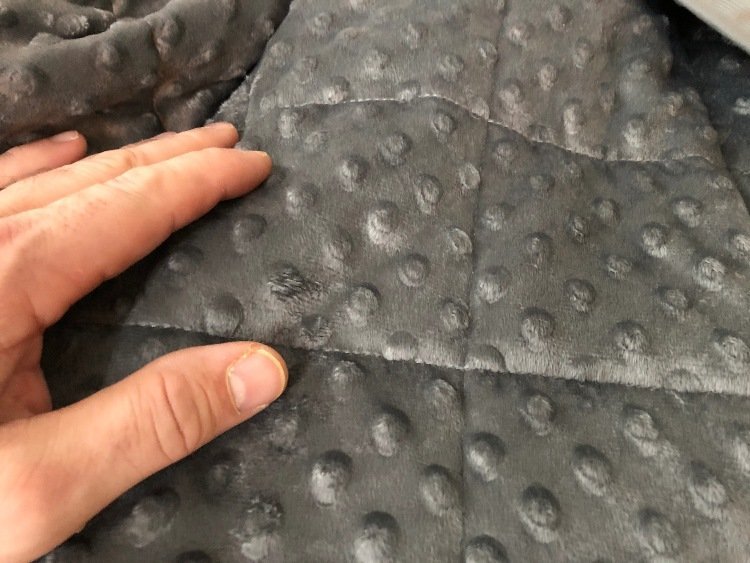 babo weighted blanket minky dots